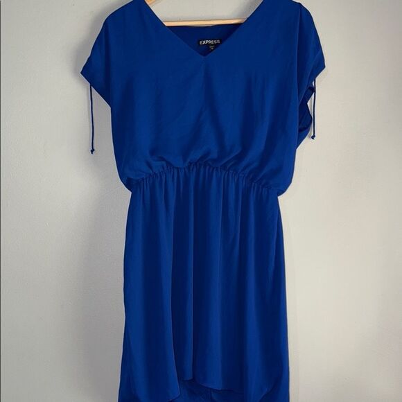 Express Royal Blue V-Neck Dress - Picture 1 of 10